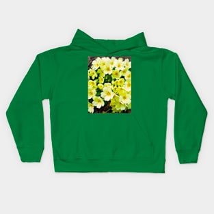 Floral pattern, Primula vulgaris Kids Hoodie